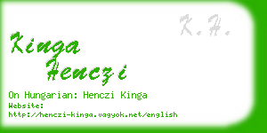 kinga henczi business card